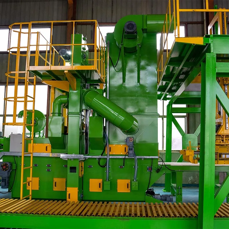 Máquina de tratamiento de superficies de granallado de ladrillos de hormigón de cemento