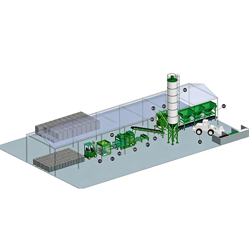 Máquina para fabricar ladrillos de bloques huecos
